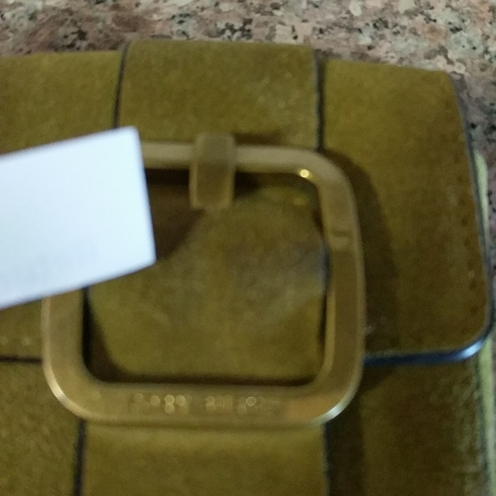 Tory Burch green  Buckle Suede mini Coin Pouch - Picture 2 of 8
